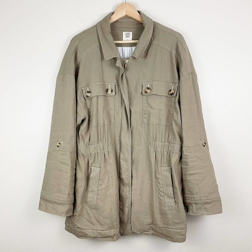 Matilda Jane Good Hart Womens Memphis Cargo Jacket Size Large L